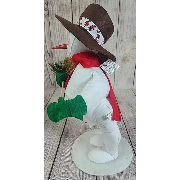 Annalee Dolls Felt Winter Berry Snowman White Red Green 15" 2017 New Flaw - Picture 4 of 8